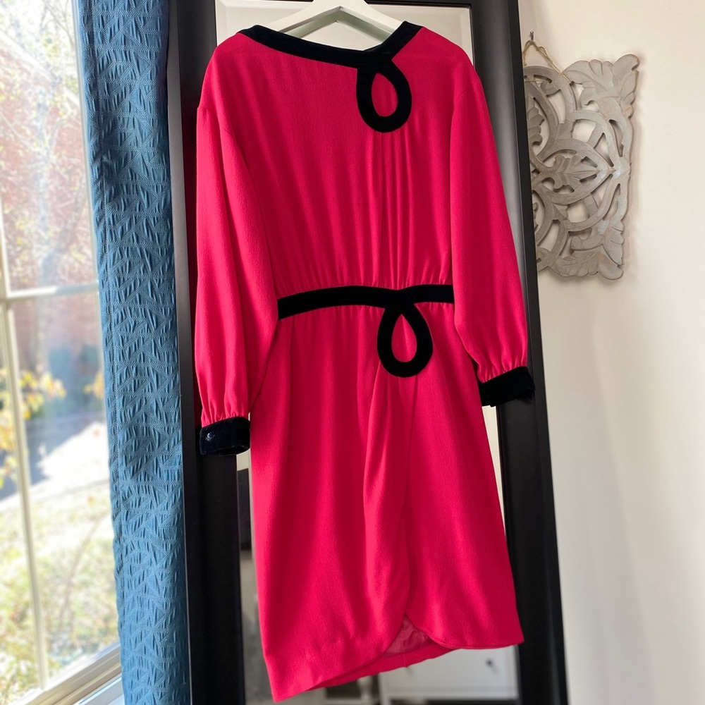 Vintage Valentino Velvet Trim Dress